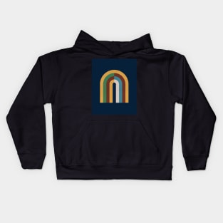 Colorblock rainbow - Mid century modern Kids Hoodie